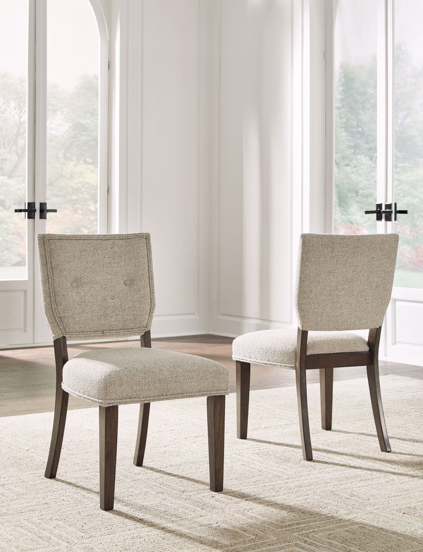 Veramond - Gray / Dark Brown - Dining Upholstered Side Chair (Set of 2)