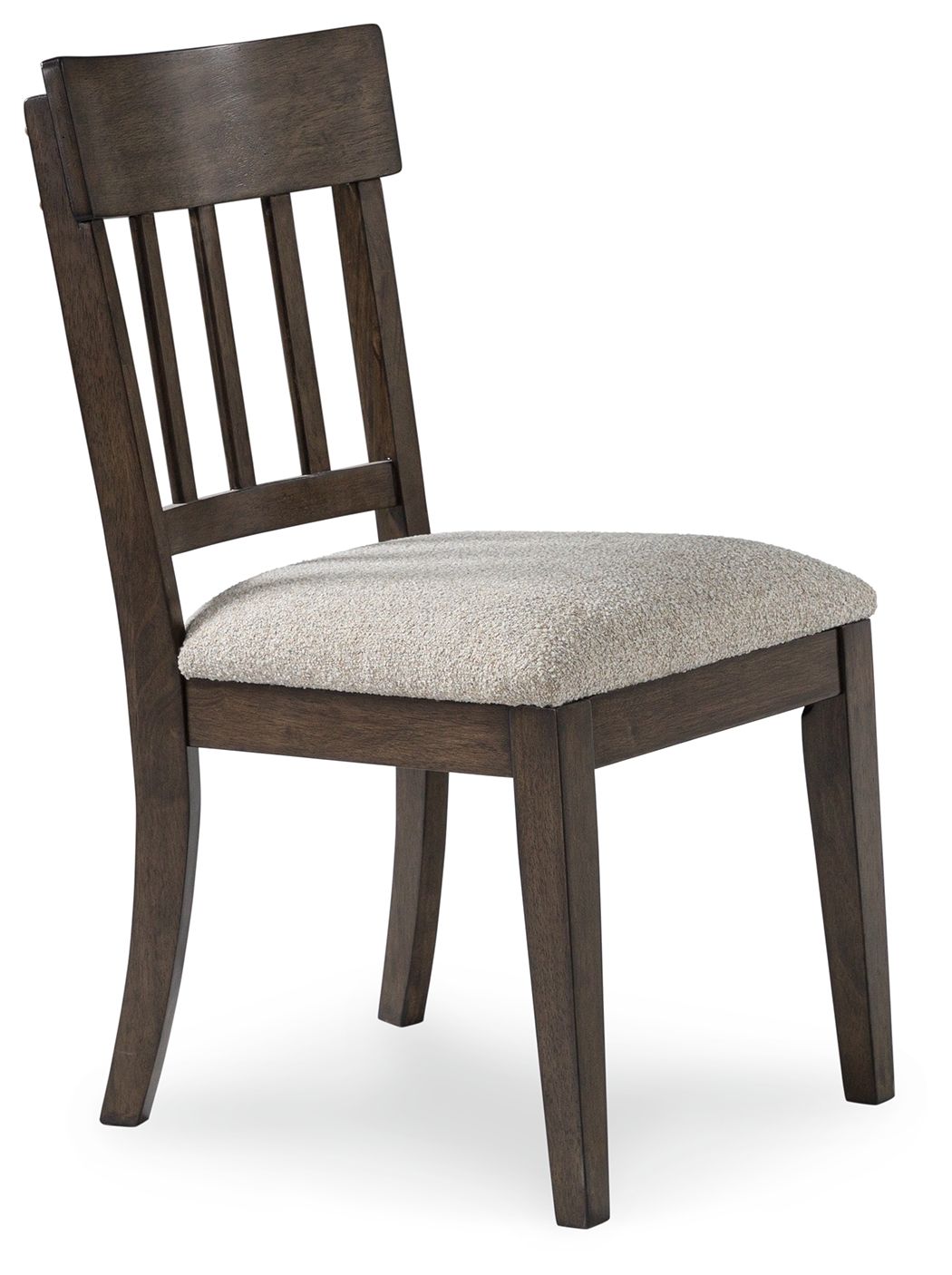 Veramond - Gray / Dark Brown - Dining Upholstered Slat Back Side Chair (Set of 2)
