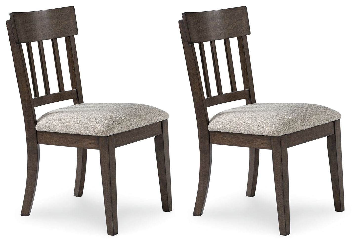 Veramond - Gray / Dark Brown - Dining Upholstered Slat Back Side Chair (Set of 2)