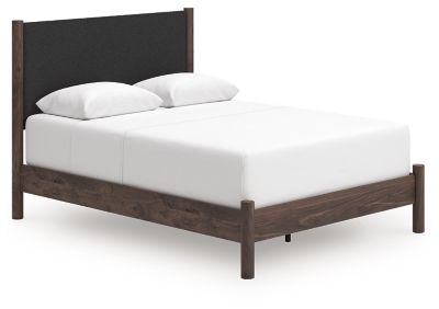 Pamytta - Brown - Queen Upholstered Panel Bed