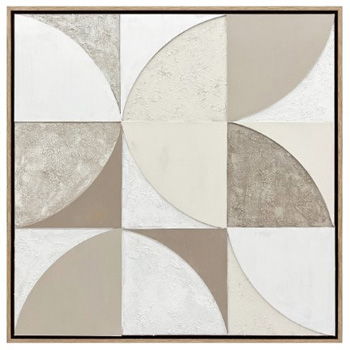 Harelman - Tan / Taupe / White - Wall Art