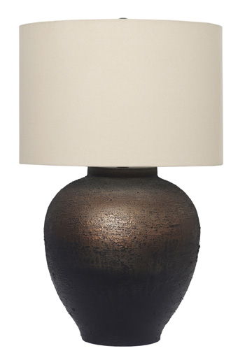 Newgerhard - Brown / Black - Metal Table Lamp