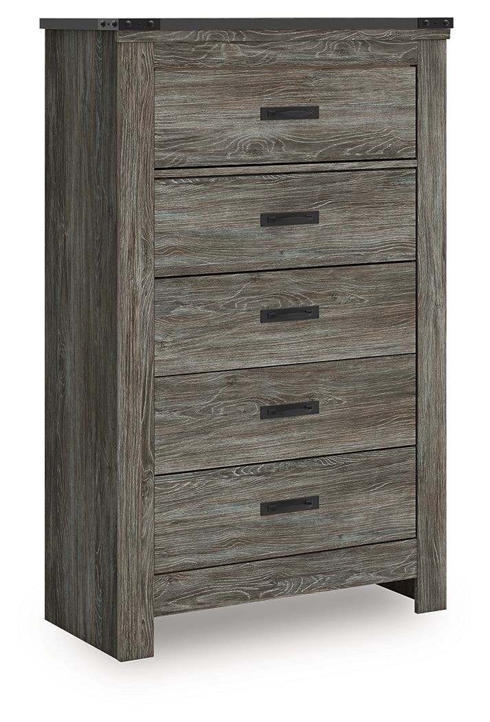 Frandern - Gray - Five Drawer Chest