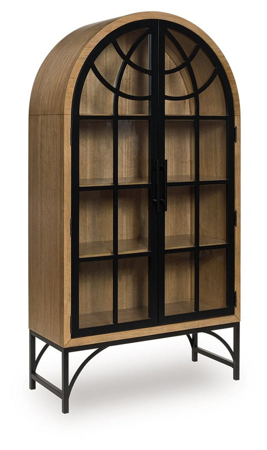 Gwenwich - Natural / Black - Accent Cabinet
