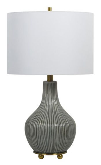Judlen - Gray / Gold Finish - Ceramic Table Lamp