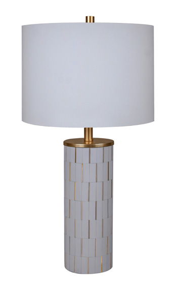 Faridworth - White / Gold Finish - Poly Table Lamp