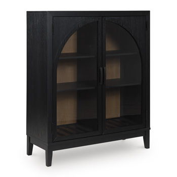 Armenleigh - Black / Brown - Bar Cabinet