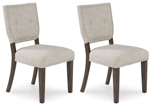 Veramond - Gray / Dark Brown - Dining Upholstered Side Chair (Set of 2)